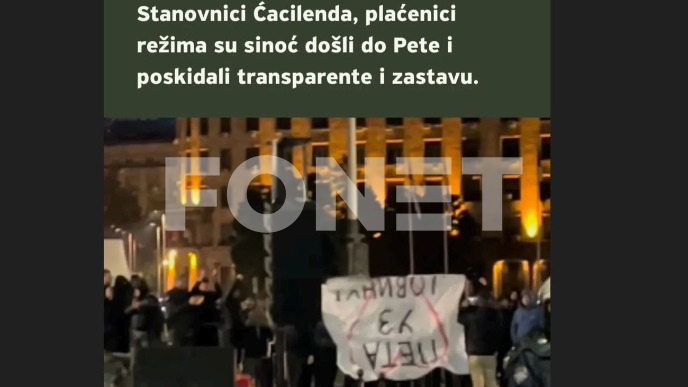 Skinuli transparente i zastavu